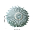 thumbnail image 3 of Textured Floral Throw Pillow Handmade Petal Flower Cushion, Light Teal Decor Pillow Sofa Bedroom Coastal Farmhouse Accent, Multiple Styles Soft Plush Decorative Home Accent Cushion Gift Indoor Use(A), 3 of 6