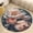 style-3, variant on Lunarable Pineapple Washable Round Rug -Circle Area Rugs for Nursery Bedroom, Vintage Non Slip Non Shedding Low Pile Carpet for Living Room Coffee Table Entryway