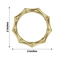 thumbnail image 2 of Balsa Circle 4 Gold 2 Round Metal Dinner Napkin Rings Bamboo Knuckle Design Party Events Decorations Supplies, 2 of 8