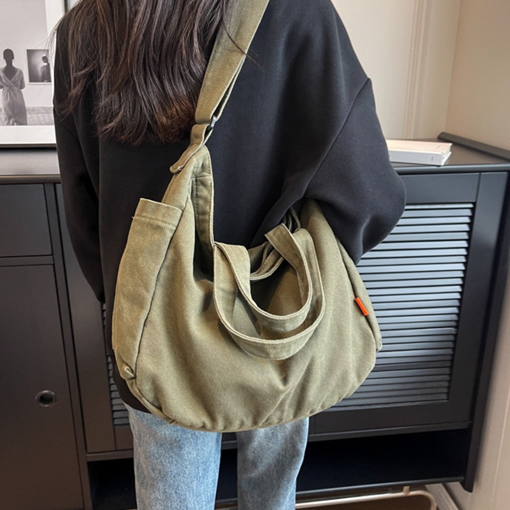 Yokua Japanese Style Canvas Shoulder Bag Crossbody Bags Satchel for Women and Men
