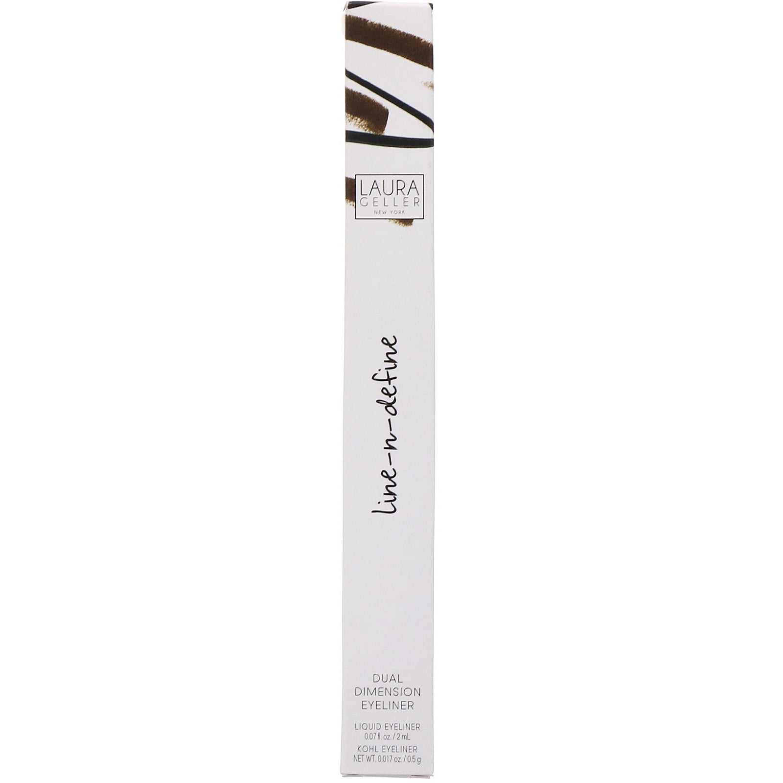 Laura Geller Line-N-Define Dual Dimensional Liquid Eyeliner, Brown, 0.087 Oz
