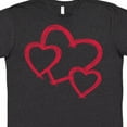 thumbnail image 4 of Inktastic Three Red Hearts T-Shirt, 4 of 5