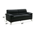 thumbnail image 2 of Elegant Black Leather - Spacious And Supportive Seating Stylish Ample With Soft Cushions, 2 of 2