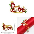 thumbnail image 2 of Noothes Christmas Napkin Rings Metal Holder Set with Reindeer Wreath Pattern, Reusable Elegant Table Setting for Holiday Dinner Decor and Festive Dining, 2 of 9