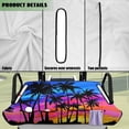 thumbnail image 6 of Yuyamidu Colorful Sunset Golf Cart Seat Covers with 4 Front Pockets Coconut Tree Golf Cart Seat Towel Blanket for 2-Person Heavy Duty Comfortable Club Car Golf Cart Accessories, 6 of 7