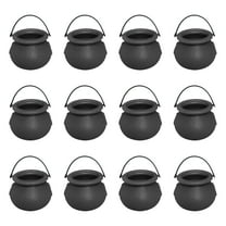 12PCS Mini Halloween Witches Cauldron Set – Multi-Color Indoor Halloween Decorations, Party Favors, Candy Buckets, Trick-or-Treat Accessories, Pink & Colorful Holiday Décor