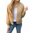 thumbnail image 2 of Women'S Barn Jacket Casual Coat Zip Up Spring Fall Clothes with Pockets Camel Color S, 2 of 7