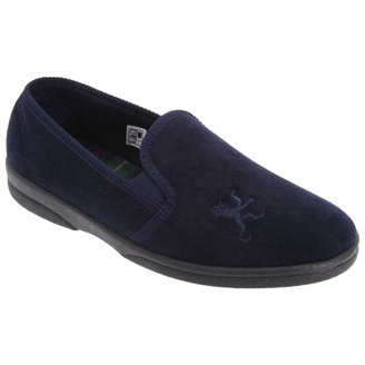 MOKKERS Men\'s Bruce Gray Suede Mocassin Slippers Size‎ 11 Gray Blue White Checks Mokkers Mens Bruce Real Suede Moccasin Slippers - Walmart.com main image 3