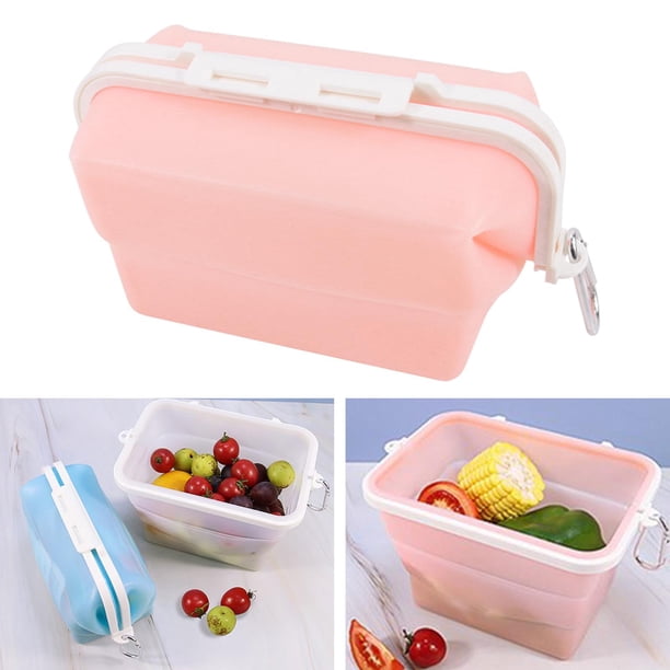 Contenedor Portátil de Almacenamiento de Alimentos, -40 degree degreeC, Resistente Al Frío Y Al Frío, Ajustable, Plegable, Reutilizable, de Silicona, BLESIY Estuche de almacenamiento