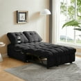 thumbnail image 2 of Modern Sofa Belvet Pull-Out Bed,Independently Removable Backrest, Have USB Port and Swivel Phone Sstand ,Black, 2 of 10