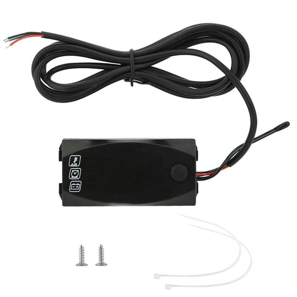 Termómetro Voltímetro Led Para Motocicleta 3 En 1, Medidor De Reloj Electrónico Ip67, Medidor Resistente Al Agua 6V-30V Kearding VI002754-00