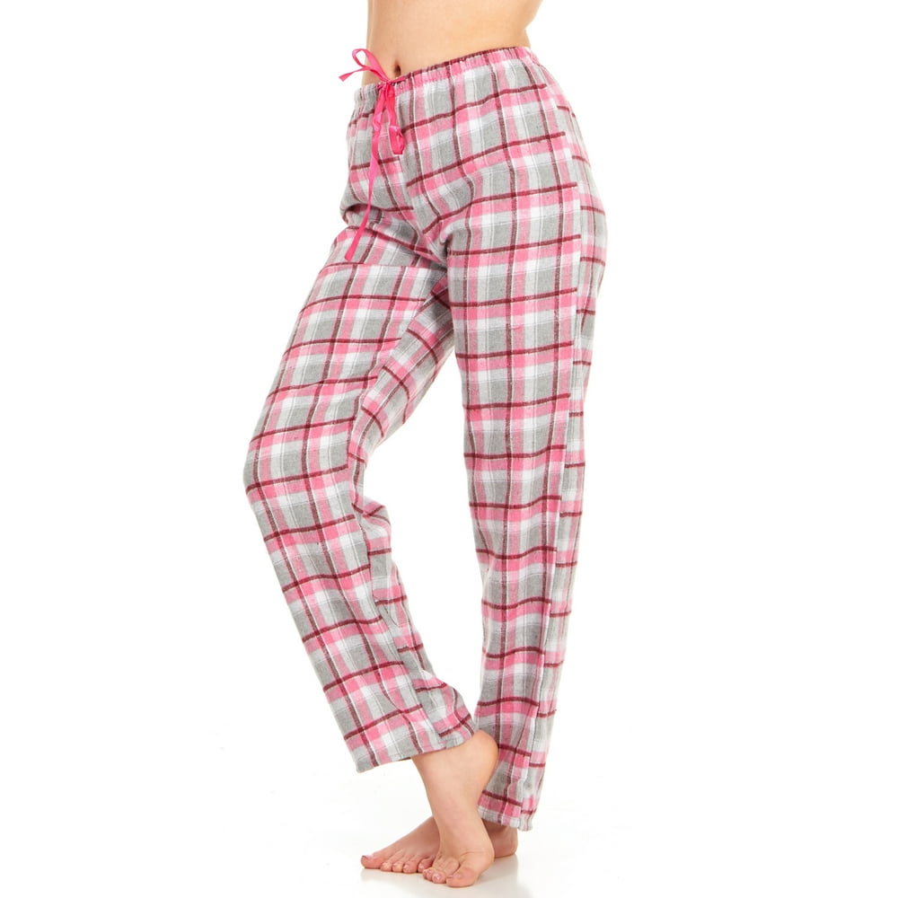 Daresay Womens Flannel Pajama Pants, Long Novelty Cotton Pj Bottoms