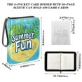 thumbnail image 3 of Game Card Storage Bag Collectible Trading Card Albums The 4-Pocket Card Binder With 50-Page Sleeve Can Hold 400 Game Cards Summer Fun, 3 of 6