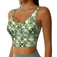 thumbnail image 2 of Kdxio Cute Frog Print Workout Crop Tank Top for Women Racerback Yoga Tank Tops Athletic Sports Shirts Exercise Undershirts, 2 of 9