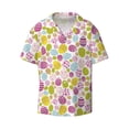 thumbnail image 6 of Kdxio Men's Hawaiian Shirt for Men Short Sleeve Shirt Easter Egg Summer Casual Holiday Beach Button Down T-Shirts, 6 of 7