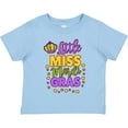 thumbnail image 3 of Inktastic Little Miss Mardi Gras with Crown and Dots Girls Toddler T-Shirt, 3 of 5