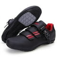 thumbnail image 1 of SUTENGDA Men‘s Lightweight Cycling Shoes - Breathable  All-Season Bike Footwear with Adjustable Hook & Loop Closure  Compatible with Peloton & SPD Pedals  Available in Striped & Solid Col, 1 of 6