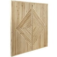 thumbnail image 6 of DecMode Brown Wood Carved Geometric Wall Decor (2 Count), 6 of 13