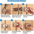 thumbnail image 4 of 2 Packs Keyed Hasp Locks Twist Knob Keyed Locking Hasp for Small Doors, Cabinets and More,Stainless Steel Steel, Hasp Lock Catch Latch Safety Lock Door Lock with Keys (4inch, Bronze), 4 of 10