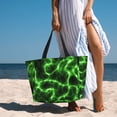 thumbnail image 6 of Gaeub Green Lightning Beach Travel Bag, Multi-Pocket Beach Bag, Summer Vacation Bag, Beach Essentials Tote, 6 of 7