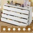 thumbnail image 6 of Afuhokles Wood Dresser 8 Drawer Double Dresser, Modern Wood Chest of Drawer for Living Room, Bedroom, White, 6 of 7