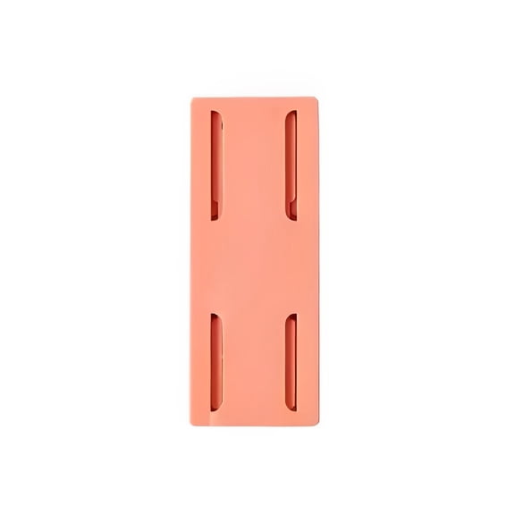 Inteprter Soporte de toma de corriente de repuesto de Color sólido autoadhesivo para oficina, sala de estar, dormitorio, estante fijador de Almacenamiento y organización del hogar Naranja