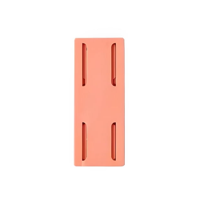 Injueey Soporte de toma de corriente portátil de Color sólido autoadhesivo desmontable para sala de estar adhesivo de estante de fijación de Almacenamiento y organización del hogar Naranja