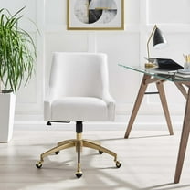 Modway Discern Performance Velvet Office Chair in White