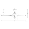 thumbnail image 3 of Disc II 5-Blade Energy Star Pull Chain Memory Ceiling Fan 52in Brushed Nickel with 3000K Dimmable LED Light Kit, 3 of 6