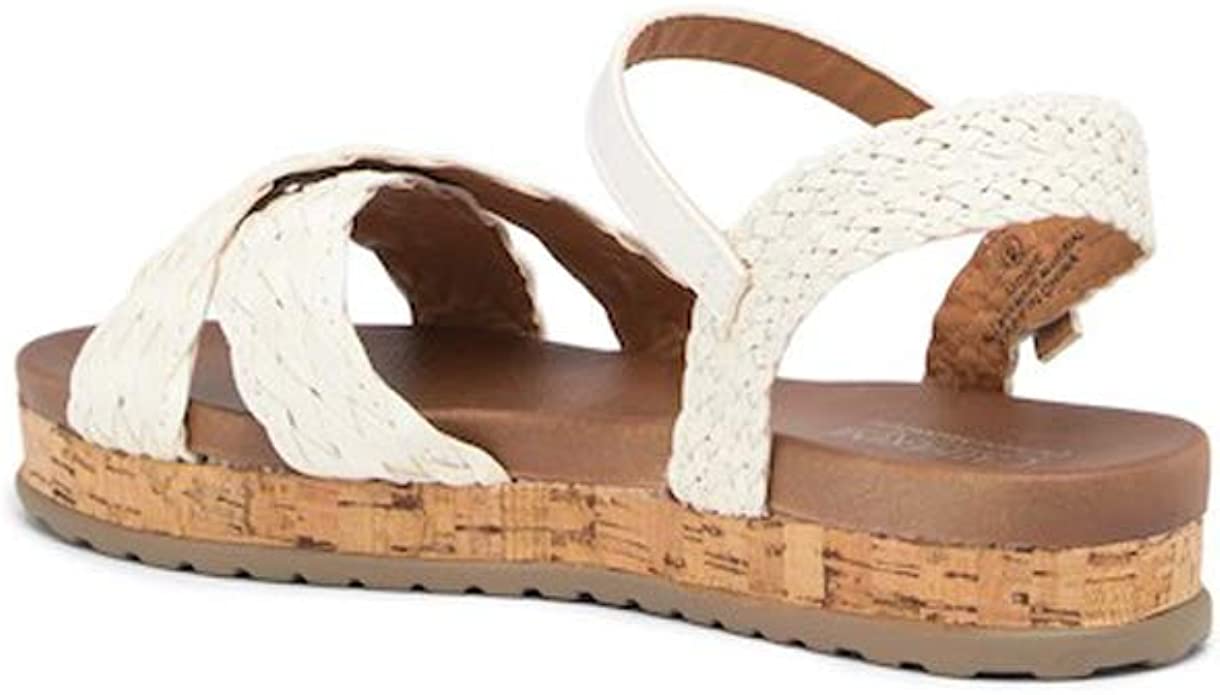 Catherine Malandrino Criss Cross Flat Momie Cushion Sock Sandal 