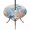 Brown, variant on Round Outdoor Tablecloth with Umbrella Hole and Zipper, Blue Coastal Jellyfish Tablecloth with Elastic Waterproof, Country Nautical Ocean Creatures Patio Table Covers for 55" - 60" Pool Tables