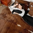 thumbnail image 5 of Manfei Farm Cow Spot Queen Bedding 7pcs,Rustic Farm Animal Bedding Comforter Set Queen,Brown Off White, 5 of 6