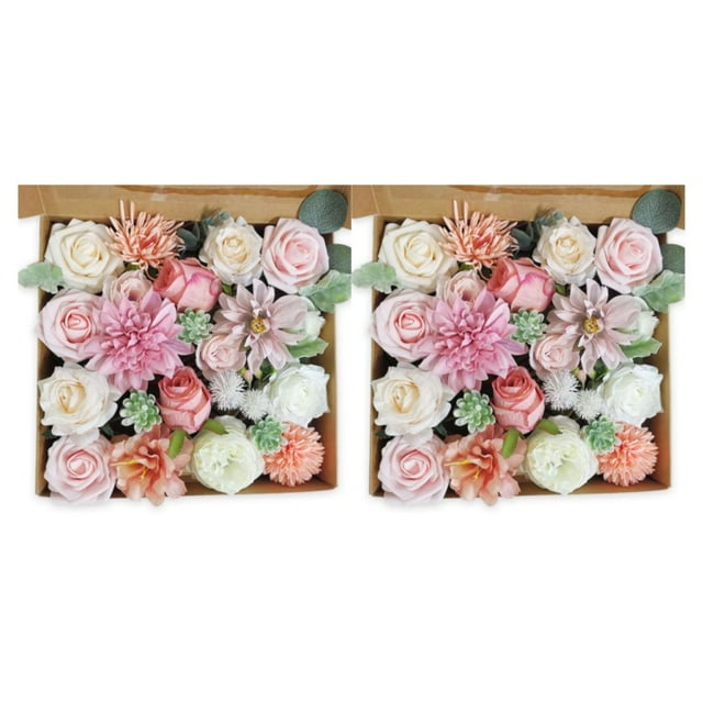 Youkk Transform Space Elegant Artificial Flower Arrangements Wide Application pink LH002 2Set