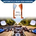 thumbnail image 2 of Espejos retrovisores traseros de motocicleta Unique Bargains, espejo lateral ajustable de aleación de aluminio, 1 juego, naranja, forma triangular M8/M10, 2 of 7