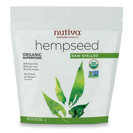 Nutiva Organic Raw Shelled Hemp Seeds, 1.2 Lb, 18
