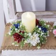 thumbnail image 4 of Trayknick and Anneaux de Bougie Couronnes Artificielles, Patriotiques Rouges Blancs Bleu Floral Bougie Anneau Centre pour Couronnes de Bougie Pilier pour Porte d'Entrée 2PCS, 4 of 12