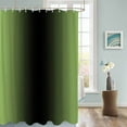thumbnail image 3 of Fabric Shower Curtain Abstract Ombre Emerald Green and Black Gradient Shower Curtains with 12 Hooks Waterproof Machine Washable Bath Curtains for Bathroom, 60 x 72in, 3 of 6