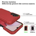 thumbnail image 3 of Compatible with Samsung Galaxy A14 5G Case with HD Screen Protector (2 Pack), Galaxy A14 5G Case, Samsung A14 5G Case Durable Shockproof 3-Layer Cover for Samsung A14 5G Phone (Red Black), 3 of 13