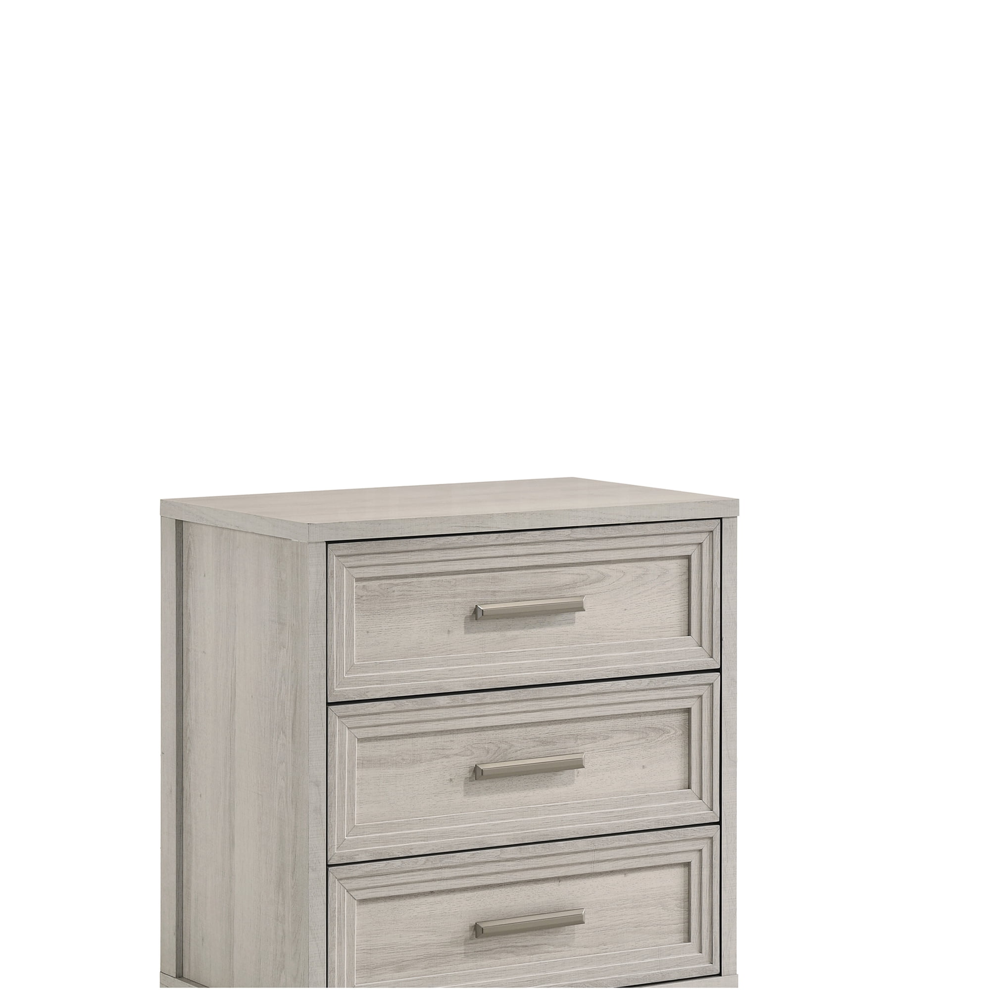 JERFIT Drawer Nightstand Wood Bedroom Accent Table in Natural+Rustic for Space Living Range