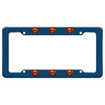 Superman Classic S Shield Logo License Plate Tag Frame