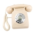 thumbnail image 4 of Libro de visitas Teléfono Teléfono con cable estilo vintage Teléfono fijo estilo retro antiguo Beige, 4 of 9