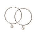 thumbnail image 2 of Aretes Mujer Perlas Colgantes LuckyLy Adele Acero Inoxidable Plateado UNITALLA, 2 of 7