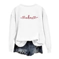 thumbnail image 7 of Valentine Sweatshirts for Women Love Heart Crewneck Oversized Shirts Long Sleeve Warm Comfy Clothes White M, 7 of 7