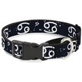 thumbnail image 1 of Buckle-Down MGC-W32651-L Zodiac Cancer Symbol Constellations Black White Martingale Dog Collar, 1 of 1