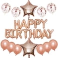 thumbnail image 1 of Kit de globos de cumpleaños Mylar Rose Gold, 25 unidades, feliz cumpleaños, 1 of 1