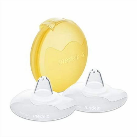 Medela Nipple Shield for Breastfeeding, 16mm Extra Small Nippleshield, For Latch Difficulties or Flat or Inverted Nipples, 2 Count with Carrying Case,3 Piece Set Shields with Case 16mm
