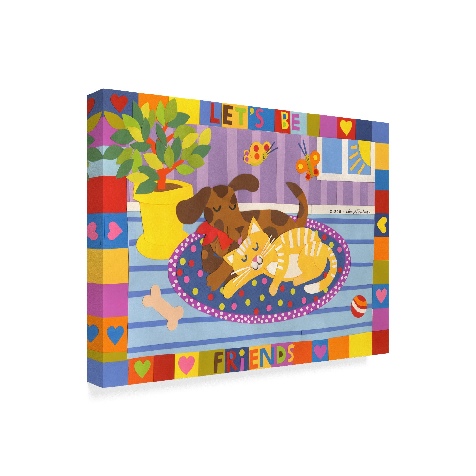 Trademark Fine Art 'Lets Be Friends' Canvas Art by Cheryl Piperberg