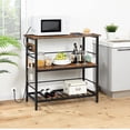 thumbnail image 6 of HOOBRO Kitchen Island with Power Outlet 3 Tier Storage Shelf  Kitchen Dining Room Rustic Brown BF021ZD01, 6 of 8