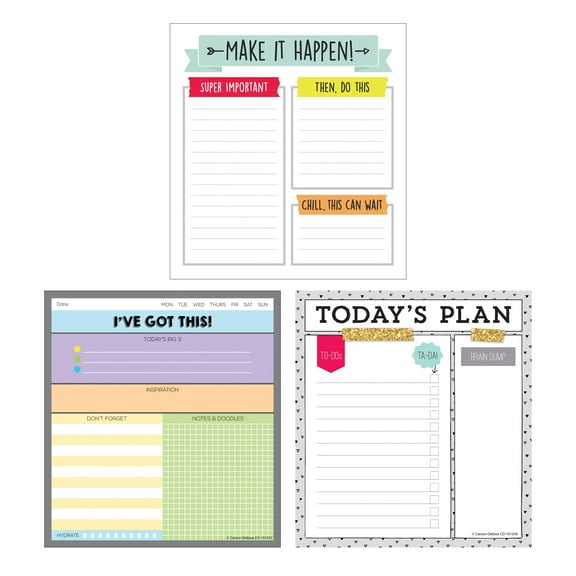Carson Dellosa To Do List Variety Notepad Set