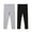 Black + Gray, variant on Toddler Girls Leggings Kids Solid Ankle Length Stretchy Footless Pants for 4-12 Little/Big Girl